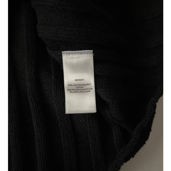 Bop Basics Wide Rib Mock Neck Sweater in Black Size S - Picture 6 of 9